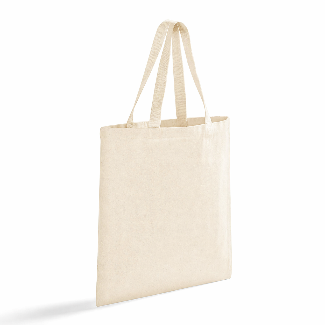 Cotton canvas tote bags in natural, black and teal