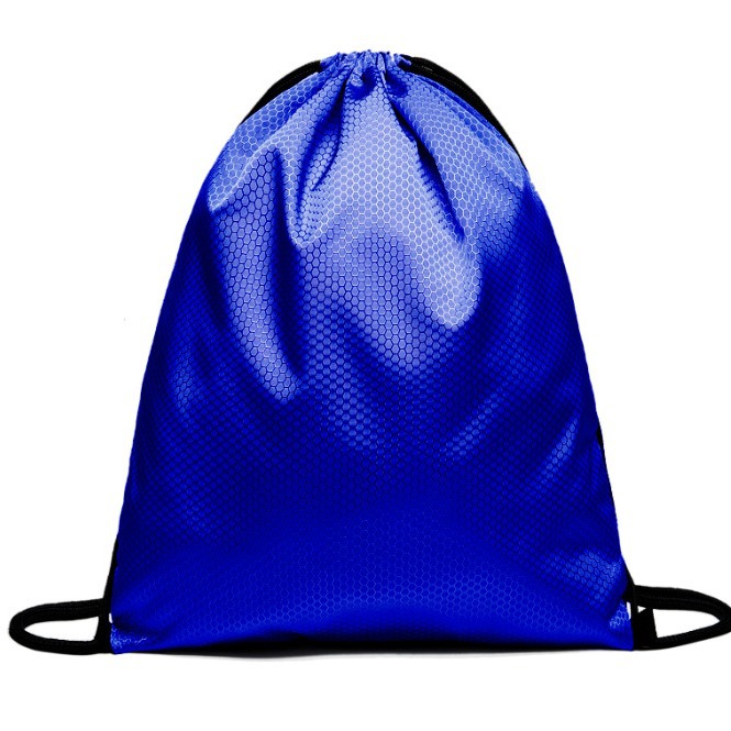 Colourful drawstring bags in black, yellow, red, white, pink and blue